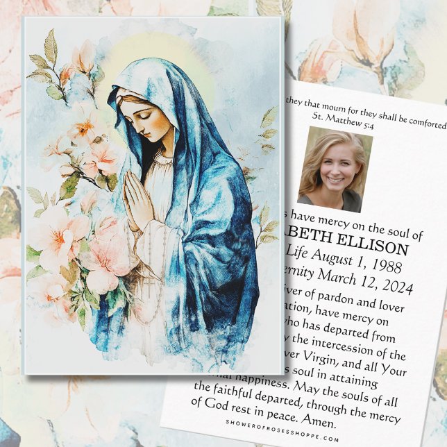 Cartão De Lugar Memorial Católico Orador Maria Floral (Criador carregado)