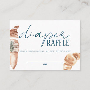 Cartão De Lugar Mercado Francês - Baguette - Fralda Raffle Insert