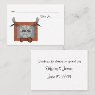 Cartão De Lugar Mesa de Fotografia Personalizada de Casamento