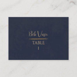 Cartão De Lugar Mesa de Jantar de Casamento em Veludo Luxuoso Azul