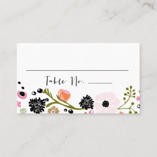 Cartão De Lugar Mesa n.º Buquê Floral de Casamento bonito