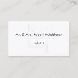 Cartão De Lugar Minimalist Ampersand Wedding | Flat Table Seating