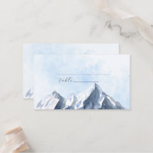 Modern Winter Mountain Pattern Wedding