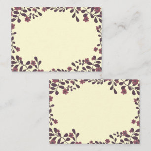 Cartão De Lugar Moldura Floral de Outono Flores Boho Doces Persona