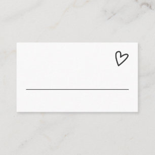 Cartão De Lugar Nada Rico Apenas Ama Casamento Minimalista