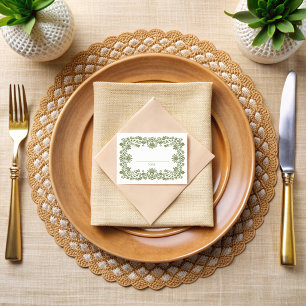 Cartão De Lugar Noiva verde sage Talavera mexicana casamento