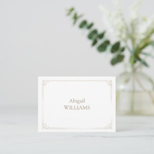 Cartão De Lugar Nome Personalizado Casamento Branco Atemporal