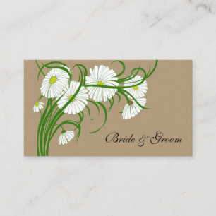 Cartão De Lugar Números de Mesa de Casamento Vintage Gerber Daisy