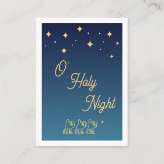 Cartão De Lugar O Holy Night Elegant Christmas Prayer Card