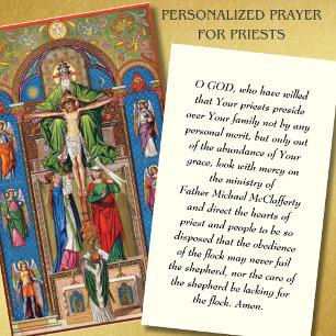 Cartão De Lugar Oferta em Massa de Oração de Sacerdotes Católicos