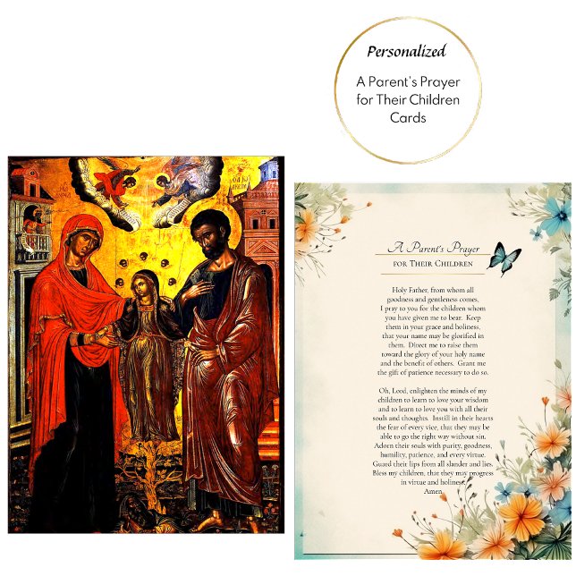 Cartão De Lugar Oração de pais para seus filhos (Criador carregado)