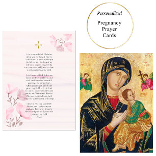 Cartão De Lugar Ortodoxo Christian Pregancy Prayer Card