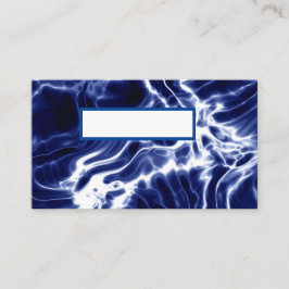 Cartão De Lugar Padrão azul espiralado 