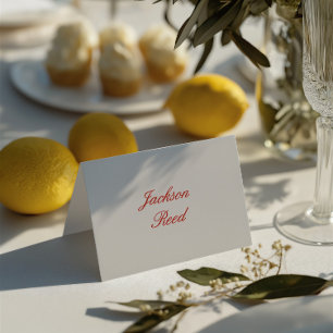 Cartão de lugar para convidado de casamento elegan
