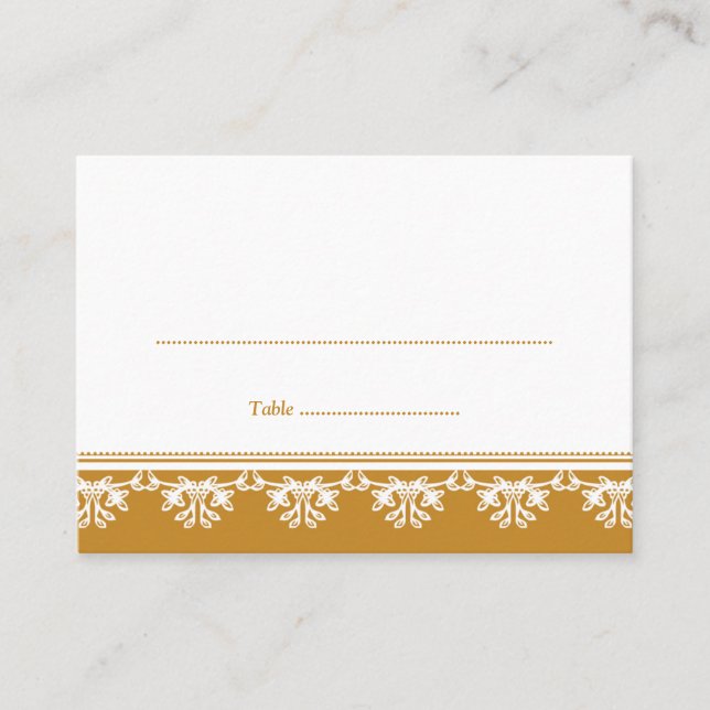 Cartão de lugar para escolta de casamento da front (Frente)