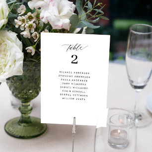 Cartão de lugar para mesa de casamento elegante mo