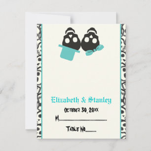 Cartão de lugar para turquesas do Halloween