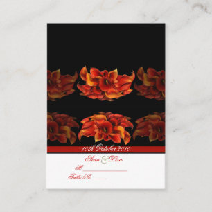 Cartão De Lugar PEDIDOS DE LILY CALLA DE LARANJA DE BURNT PixDezin
