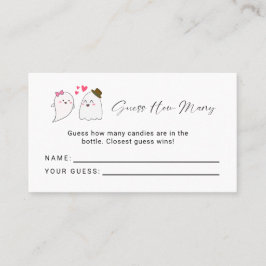 Cartão De Lugar Pequeno Chá de fraldas Fantasma Adivinha Quantos J