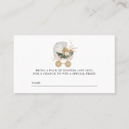 Cartão De Lugar Pequeno Flocos de Neve - Tíquete de Fralda de Raff