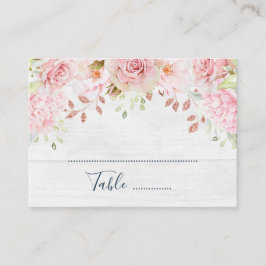 Cartão De Lugar Pink Floral Spring Wedding Place Setting Cards