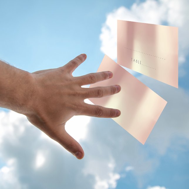 Cartão De Lugar Pink Rose Gold Dourado Wedt Pack (Pink Rose gold Gold Wedding Escort Place Pack Place Card)