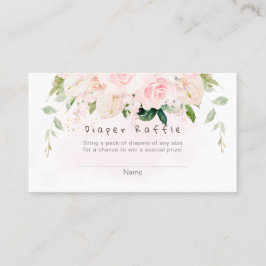 Cartão De Lugar PixDezines Fralda Raffle Blush Rosas Anthuriums