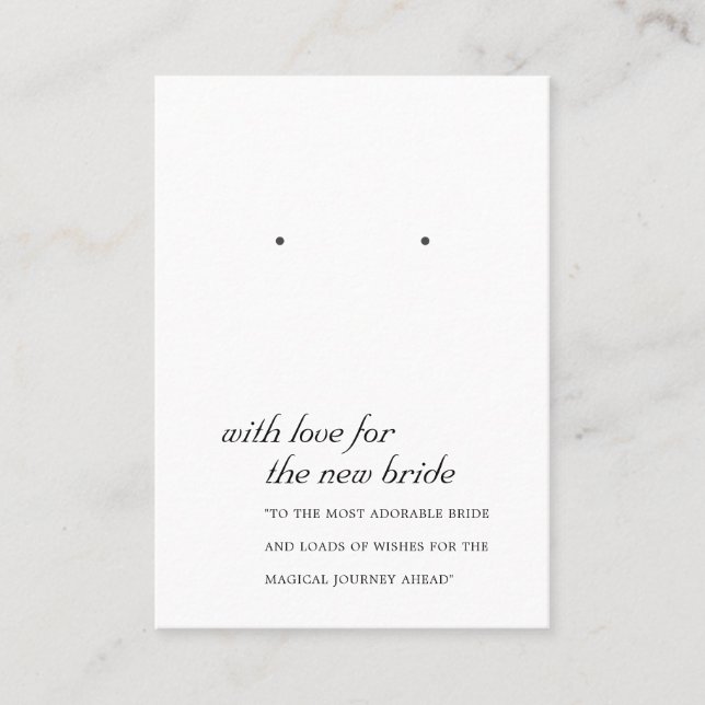 CARTÃO DE LUGAR PLACA DE EXIBIÇÃO DE NOVO PRESENTE BRANCO NEGRO DE (Frente)