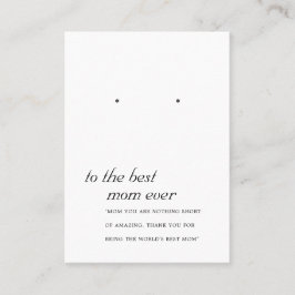 CARTÃO DE LUGAR PLACA DE EXIBIÇÃO MÍNIMA DE MOM BRANCA BRANCA COM 