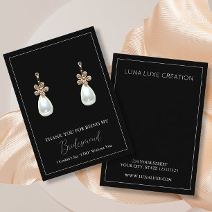 Cartão De Lugar Placa de Exibição Simples de Ponta Gift Earring
