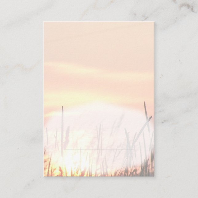 Cartão De Lugar Placa de Local de Campo Sunset (Frente)