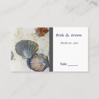 Cartão De Lugar Placa de Mesa de Casamento de Praia