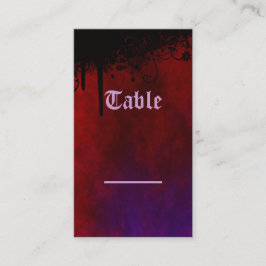 Cartão De Lugar Placa de Mesa de Coração Gótica