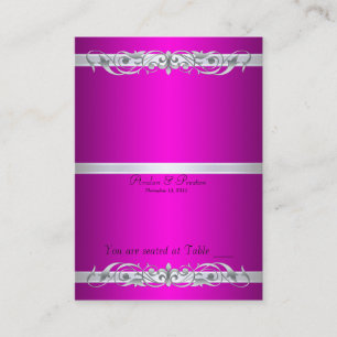 Cartão De Lugar Placa de Mesa de Rolagem Rosa Grande Duquesa