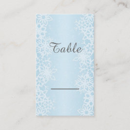 Cartão De Lugar Placa de Mesa para flocos de neve de inverno