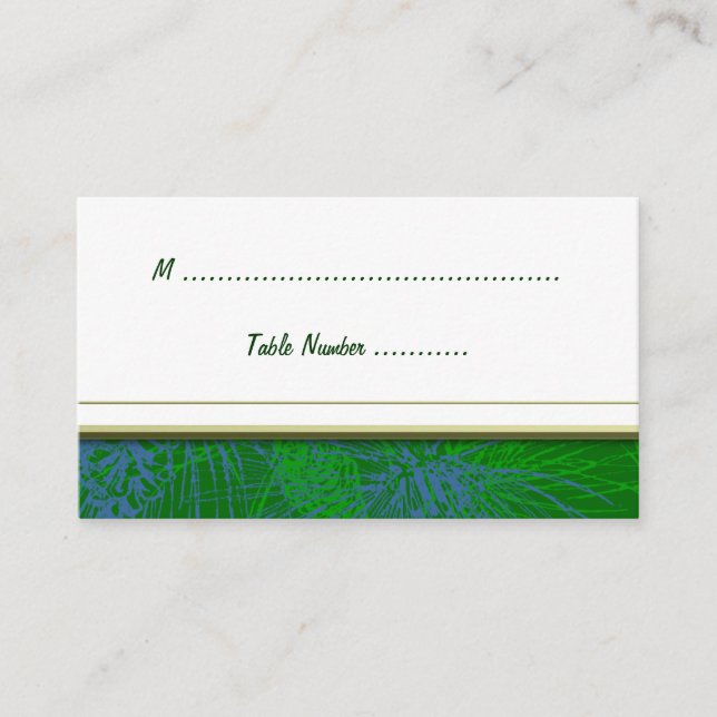 Cartão De Lugar Placa de Mesa Personalizada do Pinheiro de inverno (Frente)