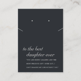 CARTÃO DE LUGAR PLACA DE OCULTAÇÃO DE NECKLACE DE PRESENTE DE FILH