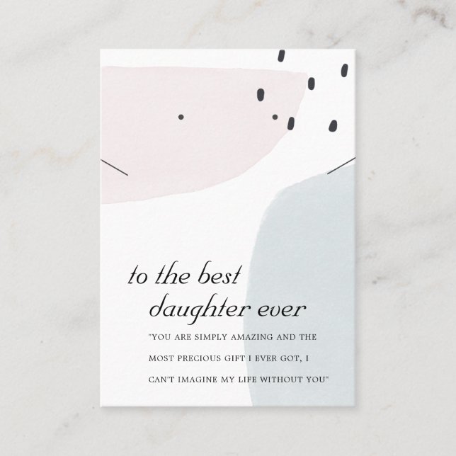 Cartão De Lugar PLACA DE OCULTAÇÃO DE PRESENTE DA FILHA abstrato B (Frente)