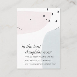 Cartão De Lugar PLACA DE OCULTAÇÃO DE PRESENTE DA FILHA abstrato B