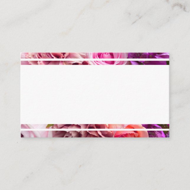 Cartão De Lugar Placa Fuchsia Rosa (Frente)