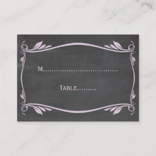 Cartão De Lugar Placa Lilac Flourish Chalkboard Place