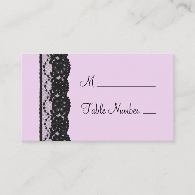 Cartão De Lugar Placa preta de lugar em francês (Frente)