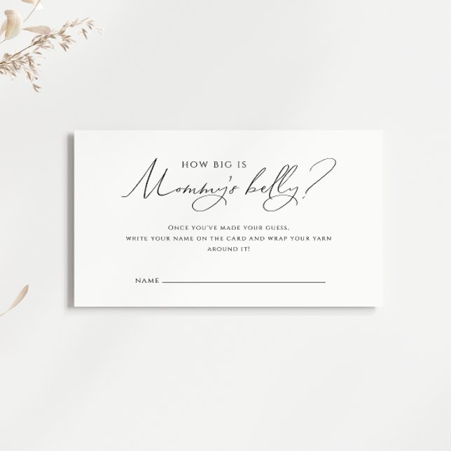 Cartão De Lugar Placa "Quão Grande É O Mommys Belly" Neutra Para O (Criador carregado)