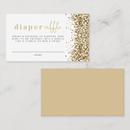Cartão De Lugar Placa Raffle de Fralda de Sequências Douradas Amar
