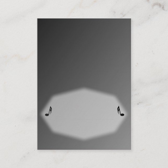 Cartão De Lugar Placa Silver Music Place (Frente)