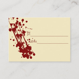 Cartão De Lugar Placas de Casamento de Sangue Falso do Vampiro Hal