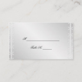 Cartão De Lugar Placas de Casamento no inverno de Neve Branca de P