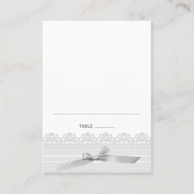 Cartão De Lugar Placas de lugar e faixa (Frente)