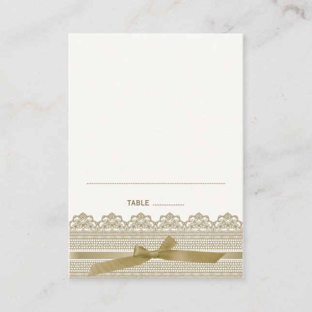 Cartão De Lugar Placas de lugar e faixa (Frente)