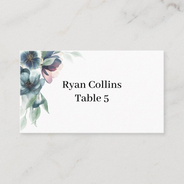 Cartão De Lugar Placas de substituição de flor de água (Frente)